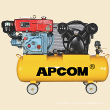 AV6012 6hp 16bar 22CFM 100 liter automobile tire inflation portable diesel air compressor